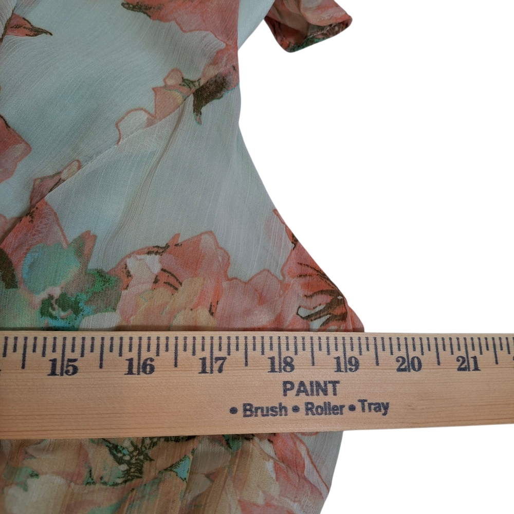 London Times Floral Sleeveless Maxi Dress - Size 12 - Wedding, Floral, Sheer - Picture 6 of 10